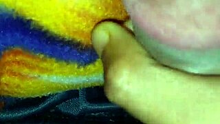 mommy masturbates in bed handjob cock.