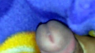 mommy masturbates in bed handjob cock.