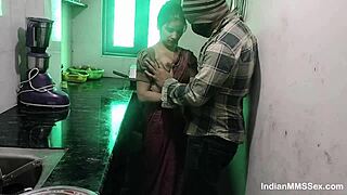 Indian couple fucking in kitchen