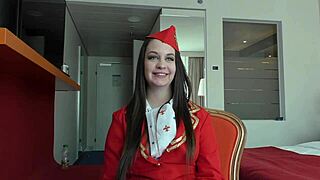 Air Hostess Angelina Brill Creampied