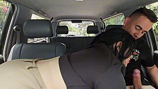 colombian milf antonella jones gets fucked by client jean paul in public parking lot in medellin