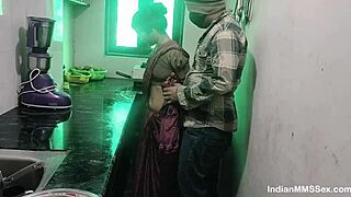 Indian couple fucking in kitchen