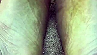 Barefoot Model's Feet in Sand for Sensory Foot Fetish in Nature