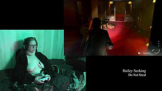 detailed naked playthrough of alan wake 2 featuring big tits, fat body, glasses, tattoo, and long hair