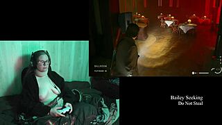 detailed naked playthrough of alan wake 2 featuring big tits, fat body, glasses, tattoo, and long hair