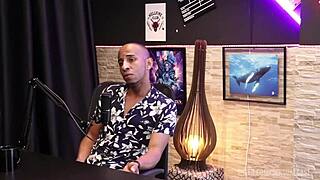 Bold latina gives intense blowjob to big black cock