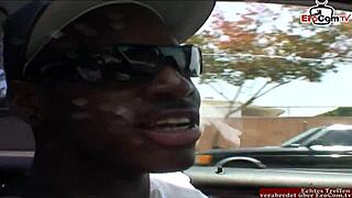 bbc picks up black haired slut for street sex