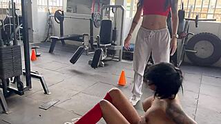 my transgender trainer gets horny when she makes me do squats without clothes and starts touching my ass and tits 😏 - may hernandez