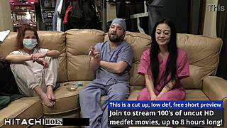 brunette blaire celeste gets hitachi orgasm from doctor