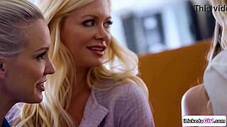 Hey, Lesbian Doctor Licks Teen's Pussy and Milf's Tits 😘