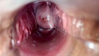 Pulsating orgasm builds inside her wet vagina during masturbation