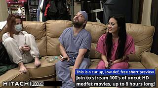 brunette blaire celeste gets hitachi orgasm from doctor