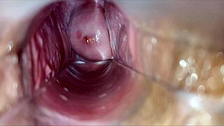 Pulsating orgasm builds inside her wet vagina during masturbation