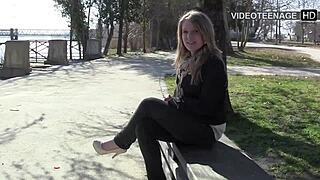 jess, show your first porn casting with dildo