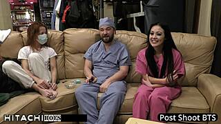 brunette blaire celeste gets hitachi orgasm from doctor