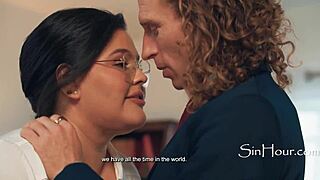 Wife Catches Me Fucking Chubby Assistant, She Joins In