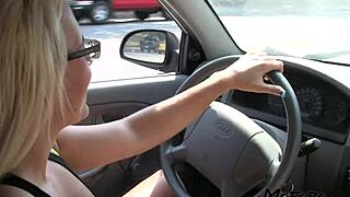 Blonde Amateur Licks Cum from Big Tits