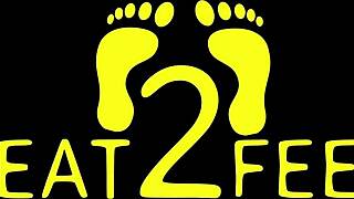 giggles' barefoot feet get all sandy at the beach