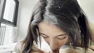 Young Blonde Teen Co-Worker Gives Hot Blowjob, Swallows Lot Of Cum In Mouth