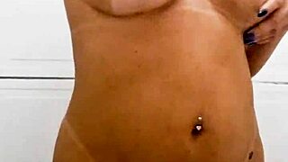 naked slut uses dildo in bathroom solo homemade scene