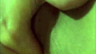 Beautiful latina masturbates with dildo in her room.