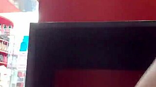 Stepsister shows dirty feet and panties after workout in store