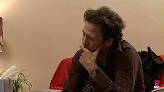 Dylan's husband watches wife ride big cock cowgirl, tight pussy licked.