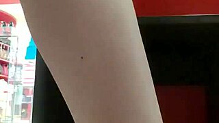 Stepsister shows dirty feet and panties after workout in store