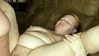 Sexy milf gets a hard creampie from her lover in the bedroom.