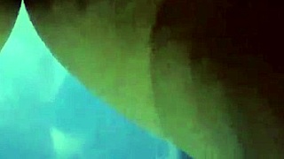 teen girl in lingerie shows her unshaven pussy pissing on dirty pads in bathroom pov