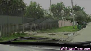 Restrained teen 18+ gets rough fucking and cumshot