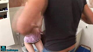 Barely Legal Teen Feels Intense Pleasure Getting Banged In The Bathroom