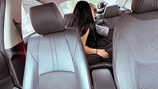 That latina with a great ass fucks her best friend's boyfriend in the car.