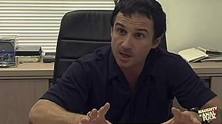 Horny blonde chick with big tits gets away with everything!