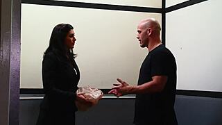 Slutty Brunette Teacher In Fishnets And Stockings