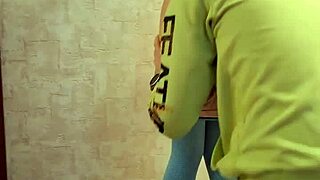 Couple fucks on roller skates during workout session.