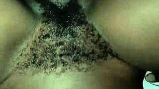 fucking this sexy petite ebony chic with her hairy wet pussy all night long