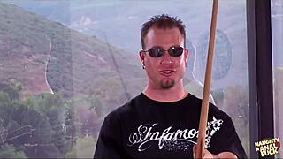 Naughty brunette doll gets DP in wild threesome 😏