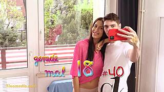 tiny latin teen 18+ alicia just turned 18 years with braces and small tits