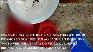 Bruna feels humiliated as friend cums inside her bareback