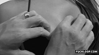 Tattooed Brunette Girl Licks And Blows Cock Before Riding In Cowgirl Position