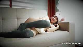 Sexy Latin Girl Having Fun In A Dirty Interview And Masturbation - Andreagarcia Net