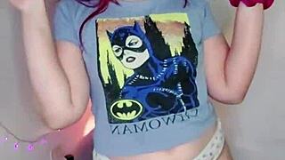 Beautiful Redhead Humiliates Old Cuckold Husband with Jerk Off Instructions