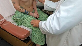 scarlett johnson consults on medical tit fetish, exploring big boobs in detailed examination