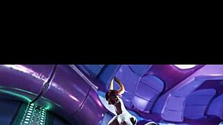 Female Sangheili dominates and fucks the man.