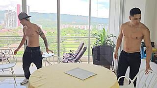 Latina Fucks Movers for Payment in Threesome