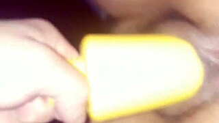 latina wife rides big dildo to orgasm, moaning loudly