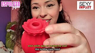 Hot Brunette Playing With Her Pussy - Trying Out Toys -