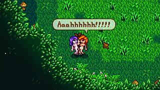 leah and abigail engage in threesome fucking in stardew valley mod
