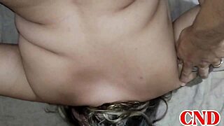 Brazilian Beauty's Playful Bedroom Pose on All Fours